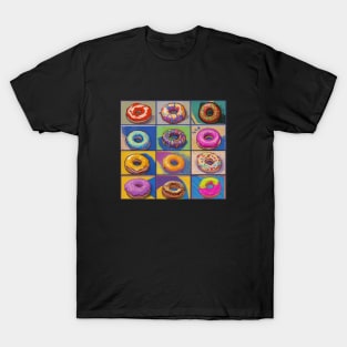 Donut Food Yummy Pastry Delicious Pattern T-Shirt